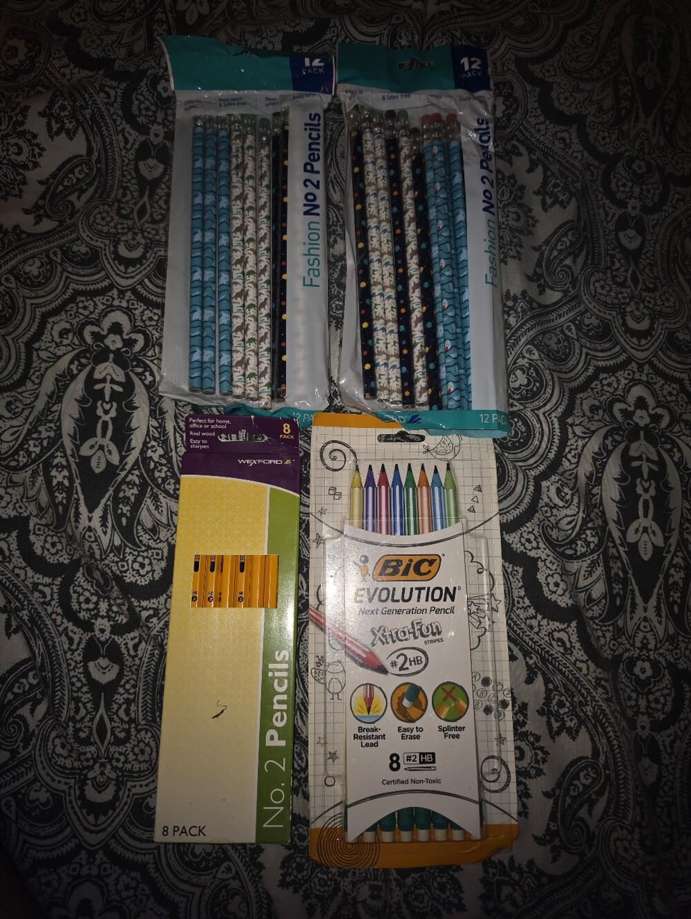 School supplies pencils